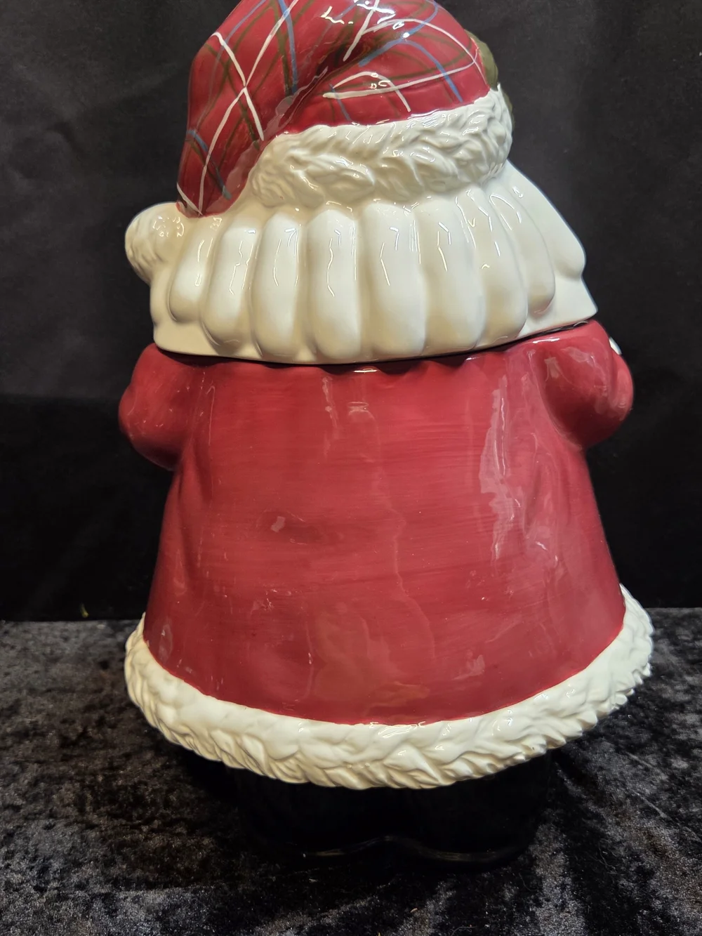 Vintage HALLMARK A Berry Merry Christmas Santa Cookie Jar